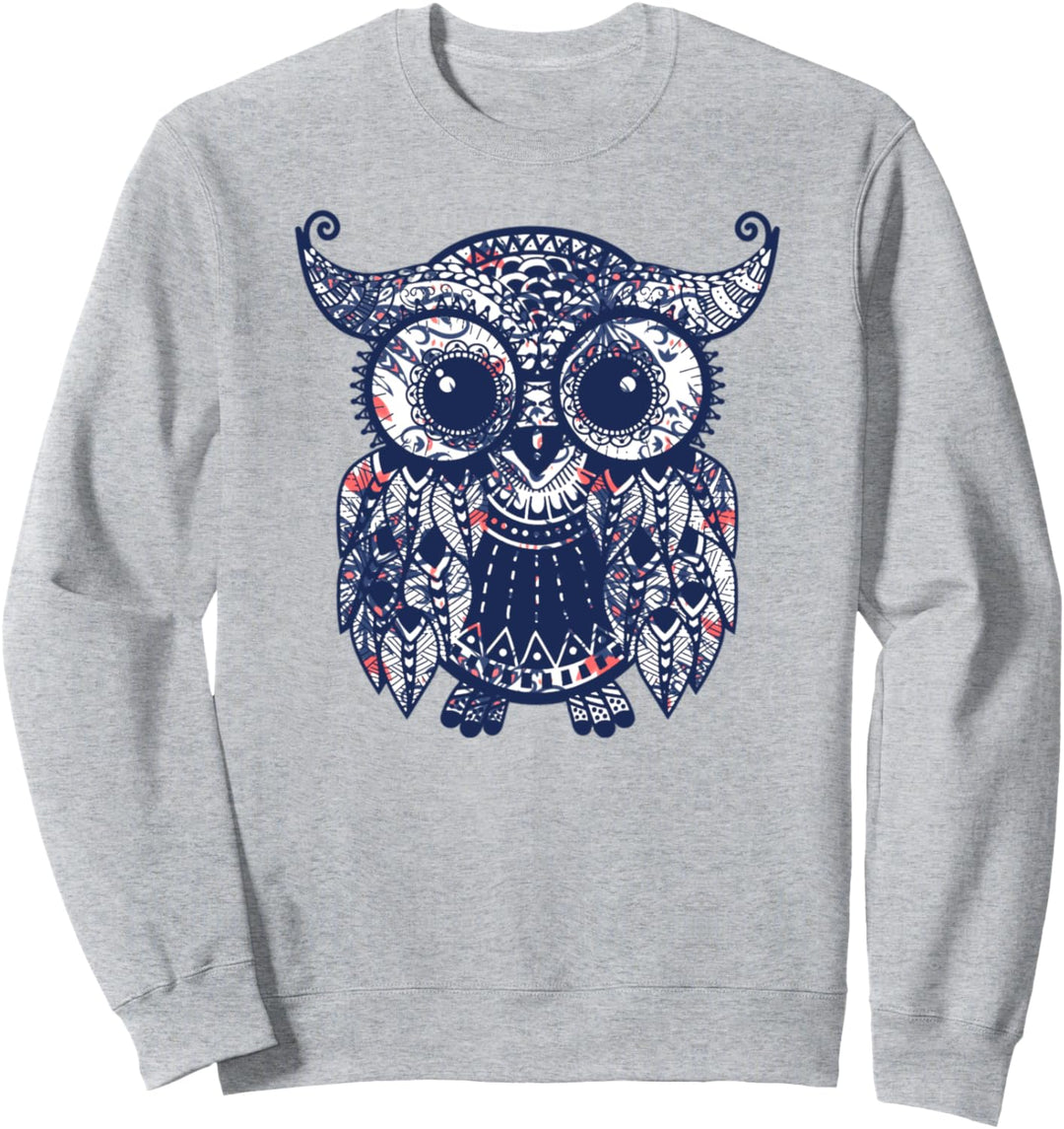 Niedliche Eule skandinavische norwegische Hygge Sweatshirt