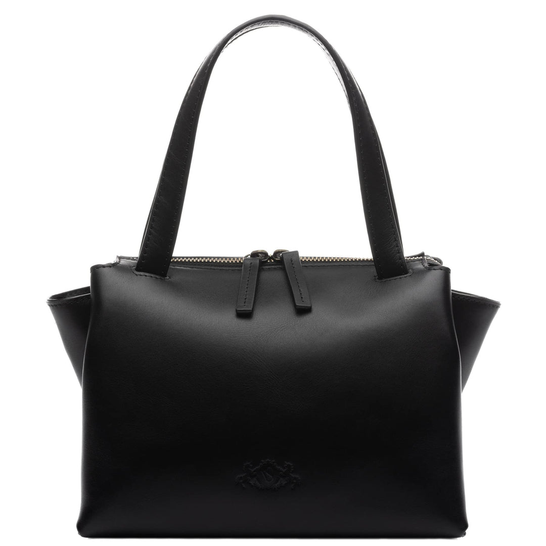 SID & VAIN Handtasche mit Schultergurt ATLANTA aus Premium Leder I Henkeltasche klein für Damen I Um