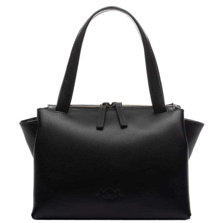 SID & VAIN Handtasche mit Schultergurt ATLANTA aus Premium Leder I Henkeltasche klein für Damen I Um