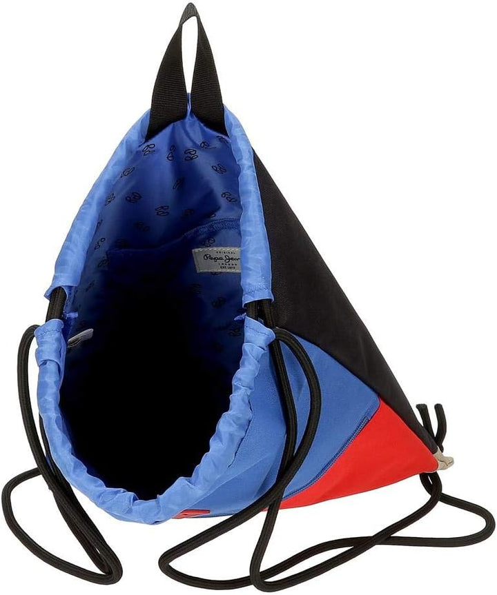 Pepe Jeans Dany Turnhalle mit Reissverschluss Sac Blau 35x46 cms Polyester Tasche Rucksack Blau, Tas