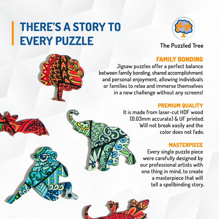 Pangolin Holzpuzzle für Erwachsene The Puzzled Tree