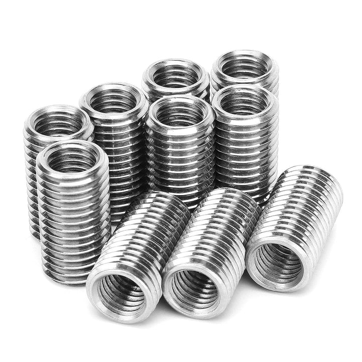 10Pcs Gewindeeinsatz Reparaturmutter Gewindeschlitzen Weibliche M12 und Männliche M16 Schraubbuchse,