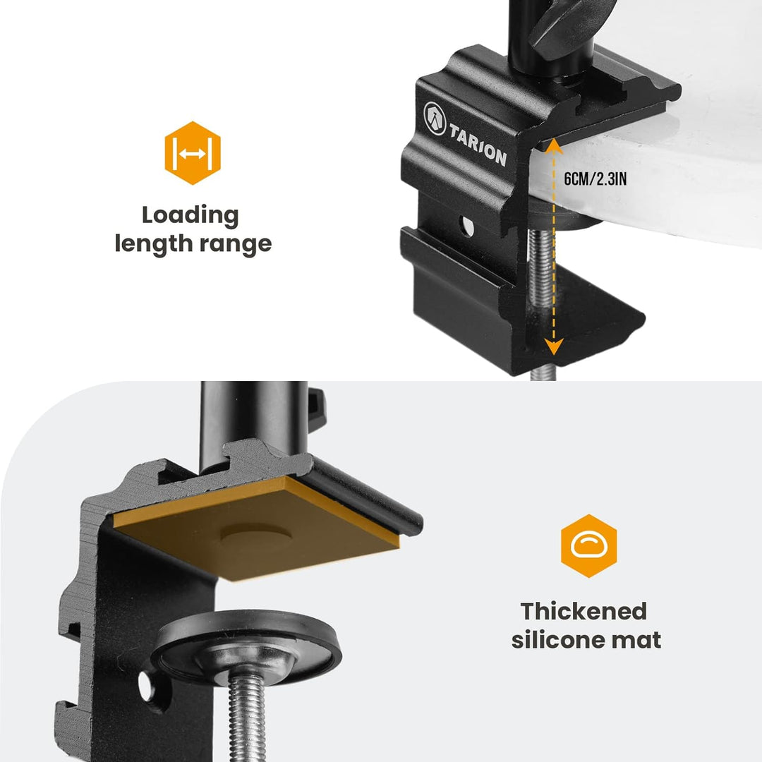 TARION Overhead Stativ Kamera Tischstativ Klemmstativ Flexibel Gelenkarm Tisch Halterung mit 3/8&