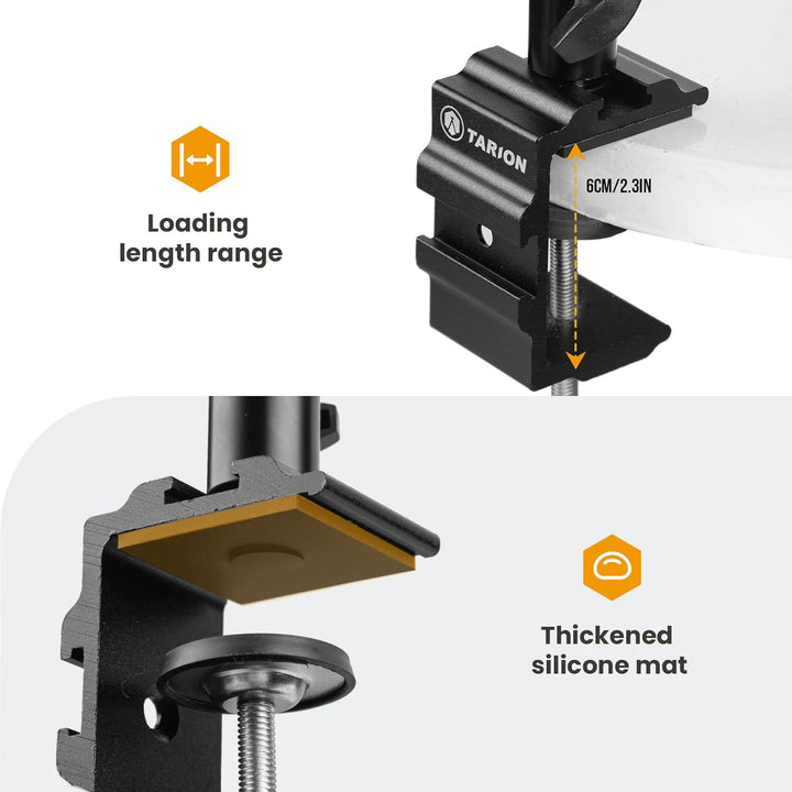 TARION Overhead Stativ Kamera Tischstativ Klemmstativ Flexibel Gelenkarm Tisch Halterung mit 3/8&