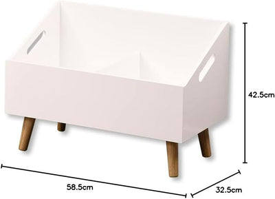 Kesper| Kinder Aufbewahrungstruhe, Material: Spanplatte, Masse: B 58,5 H 32,5 T 42,5 cm, Farbe: Weis