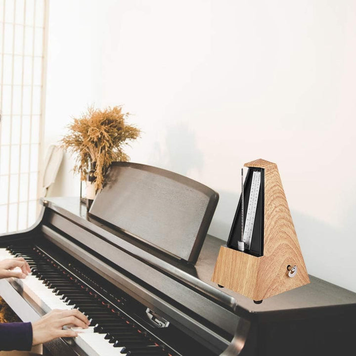 Mechanisches Metronom für Gitarre/Bass/Klavier/Violine,Pyramidenform Metronom mit Klingeltöne, Beat