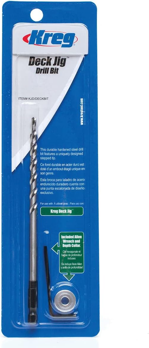 Kreg KJD/DECKBIT Deck Jig Drill Bit, Depth Collar and Allen Wrench