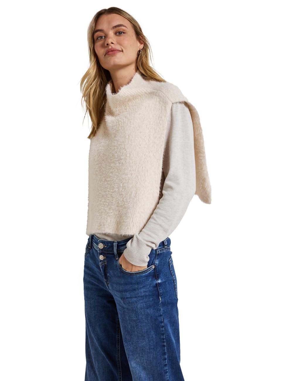 Street One Damen Unterzieh-Kragen Einheitsgrösse Lucid White, Einheitsgrösse Lucid White