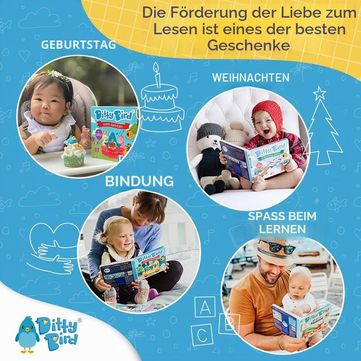 Ditty Bird | Learning Songs | Interactive Musical Book for toddlers 1- 3 | Sing-Along boardbook for