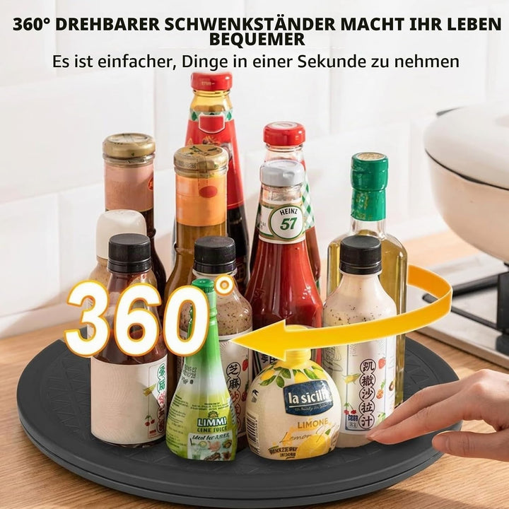 Annadue 50kg Belastbarer Drehteller 25cm, 360 Grad Drehplatte mit Doppelkugelgelagerter Lagerung, Un