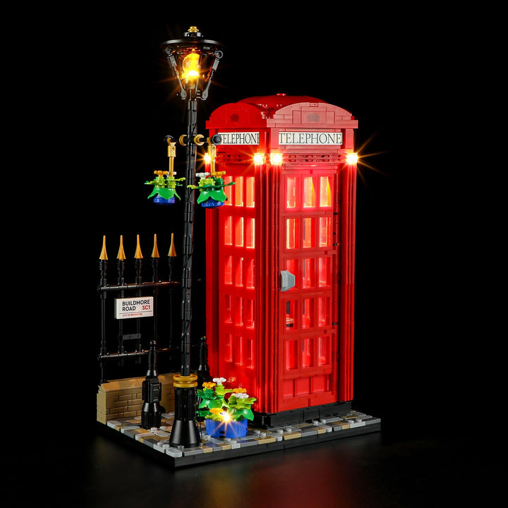 GEAMENT LED Licht-Set Kompatibel mit Lego Rote Londoner Telefonzelle (Red London Telephone Box) - Be
