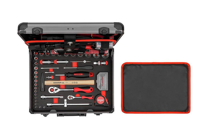 GEDORE red Werkzeugkoffer, Set 138-teilig, gefüllt, Werkzeug für Hand- und Heimwerker, im Aluminiumk