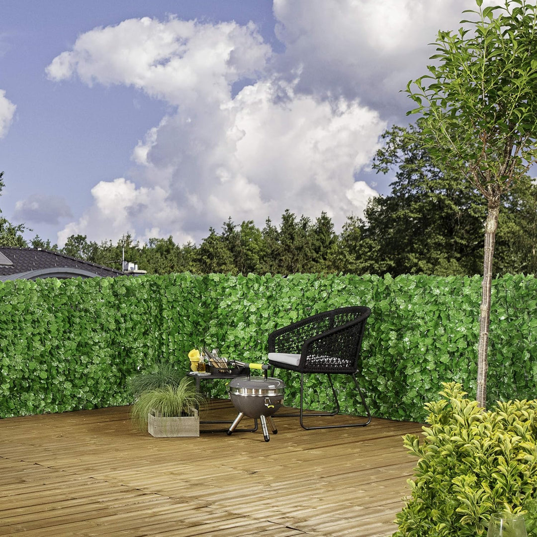 Windhager Sichtschutzhecke Wein Sichtschutz Windschutz Verkleidung für Balkon Terrasse Zaun, grün, 1