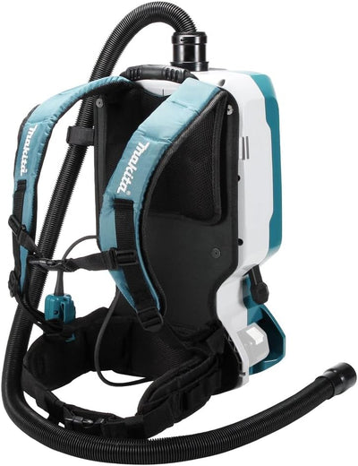 Makita DVC665ZU, Rucksackstaubsauger 2x18 V mit Bluetooth (ohne Akku, ohne Ladegerät), Blau