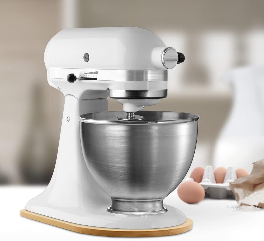 Bambus Gleitbrett für Kitchen Aid Artisan 4.5-5 Qt (4,3L - 4,8L), Verschiebbare Unterlage für Kitche