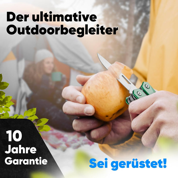AVENTURIS® Multitool-Werkzeug [Edelstahl] mit 21 Funktionen, Geschenk für Mann, Multi tool mit Zange