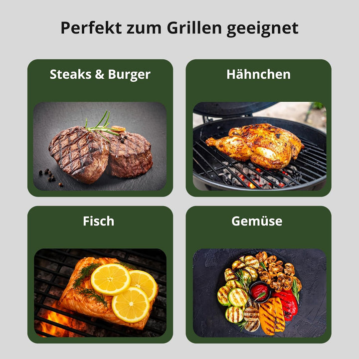 HeRo24 Guss Rost ca.30 cm Erweiterung für Grillroste mit Loch optimal für das Steak Grillen