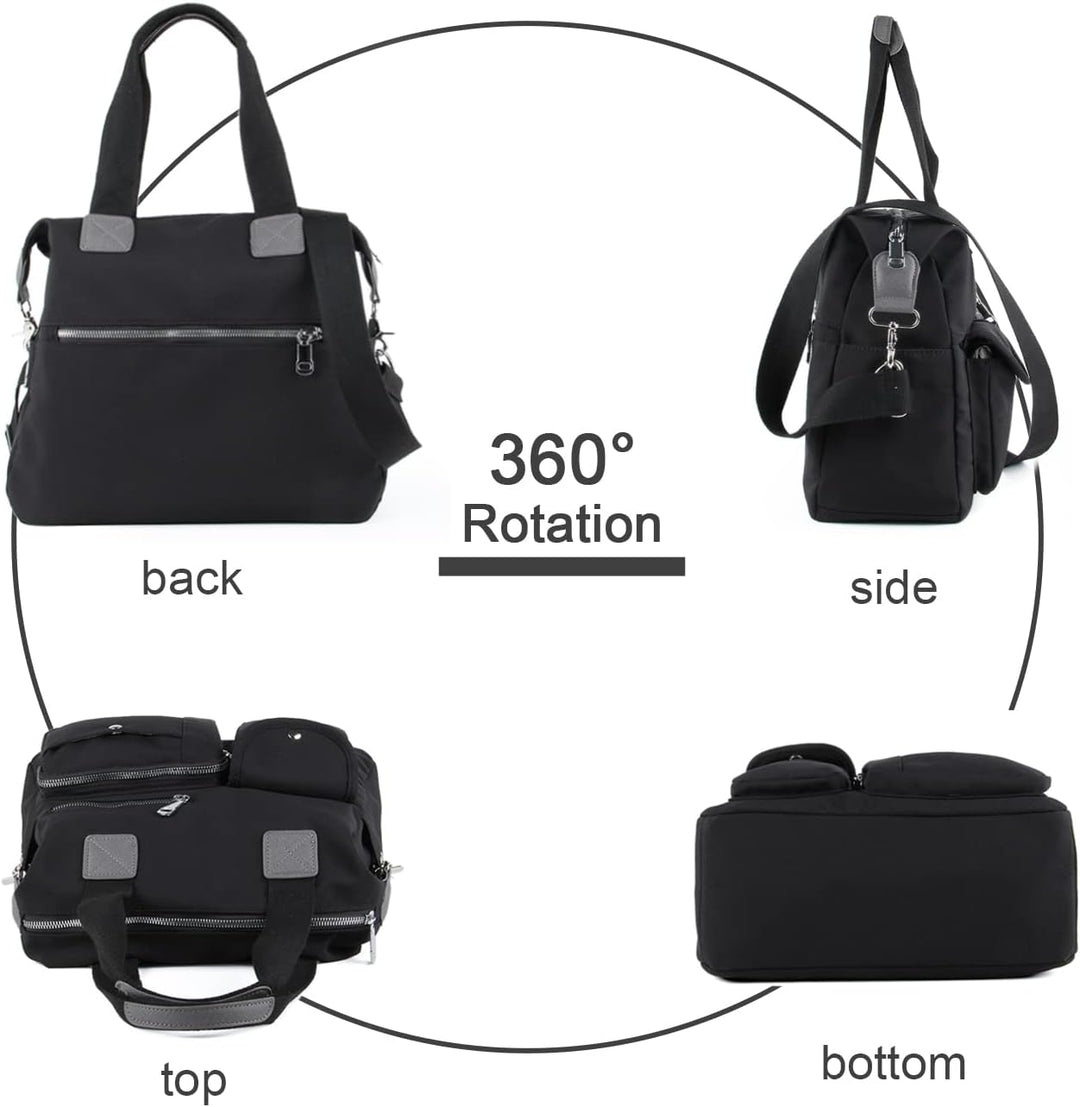 EVEOUT Damen Handtasche Multi Tasche Grosse Umhängetasche Hobo Taschen für Reise Arbeit Schule Campi