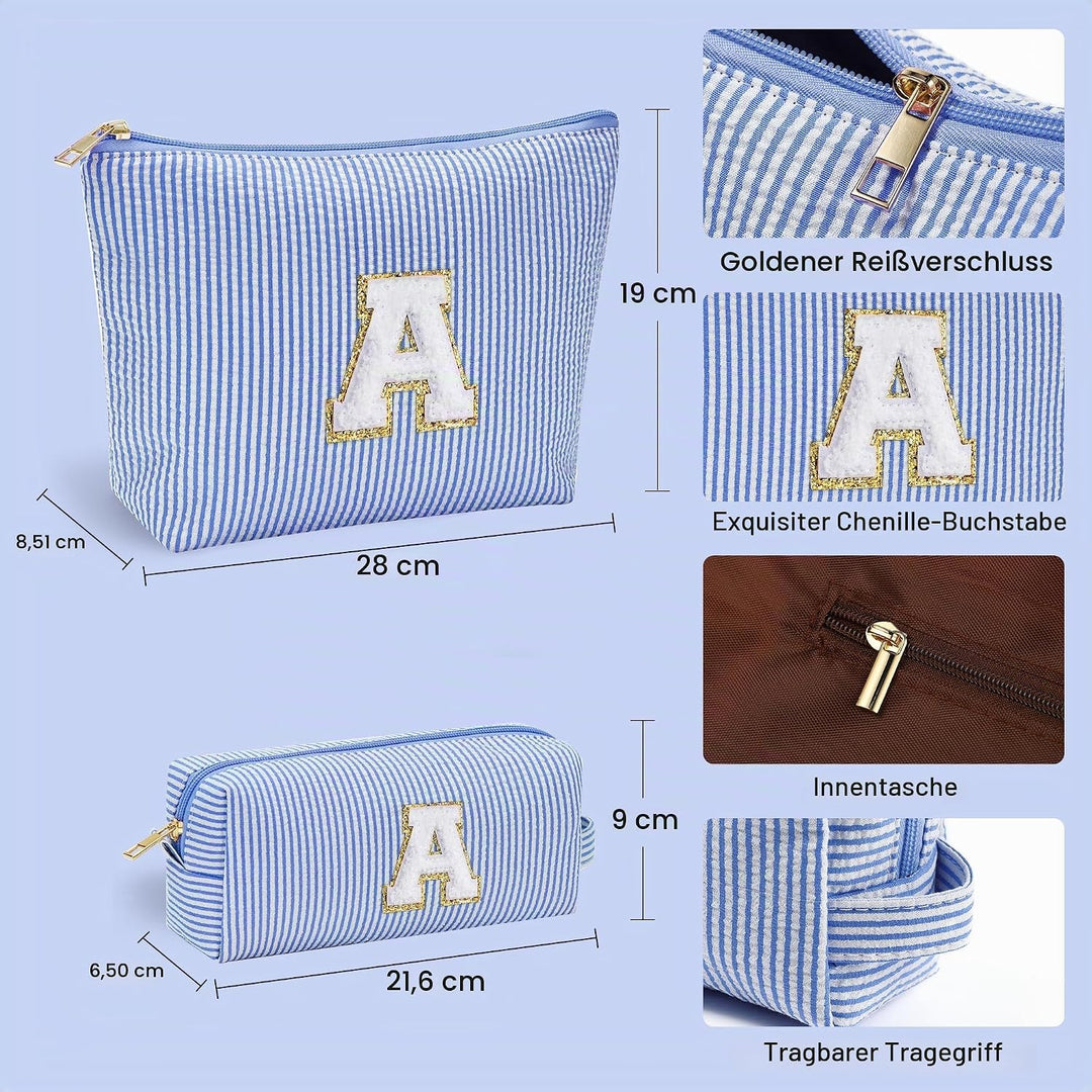 Parima Kosmetiktasche Damen - Blau Kosmetiktasche Schminktasche Mädchen Beauty Case Make up Tasche S