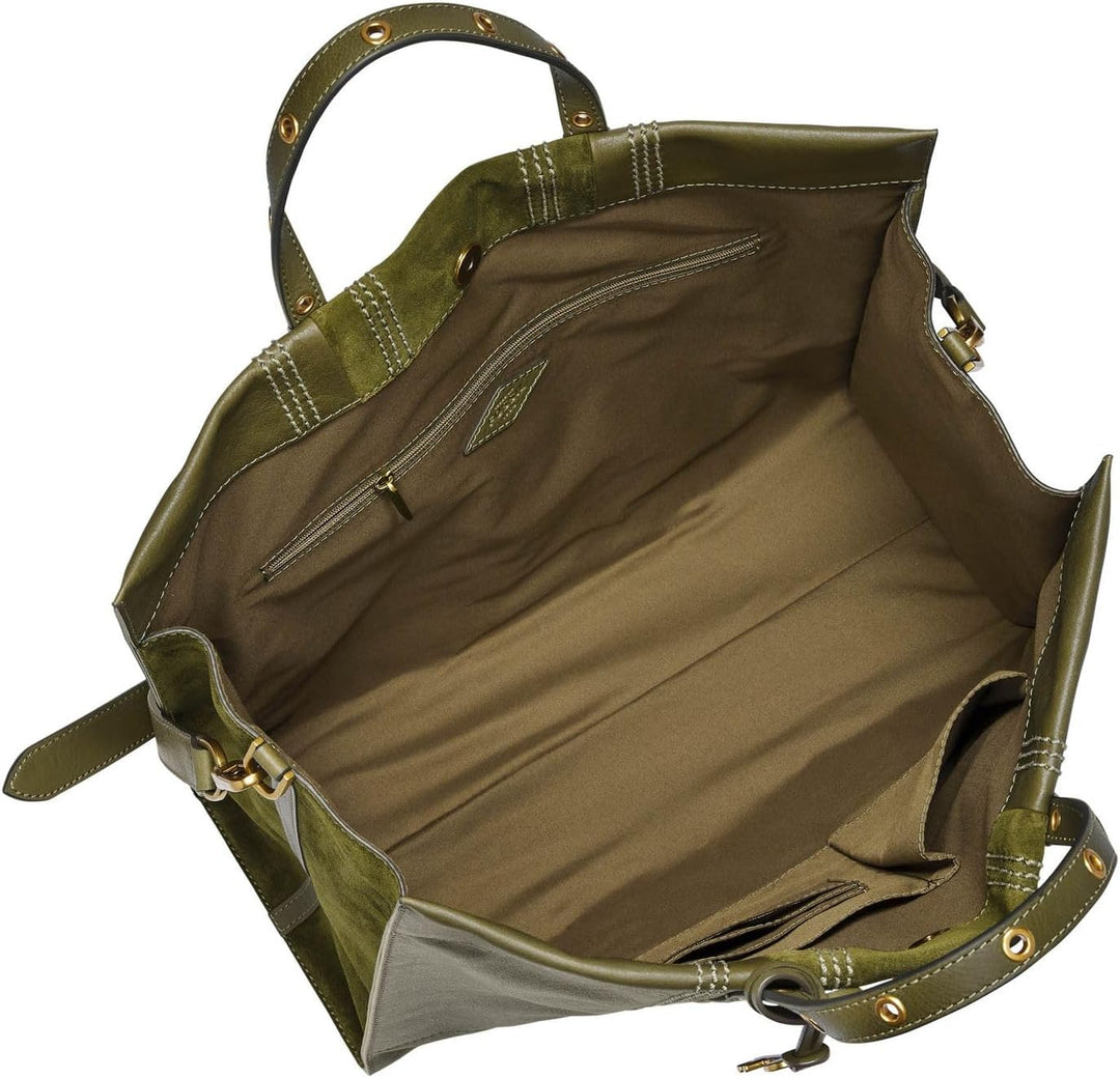 Fossil Carmen Tote Green Moss