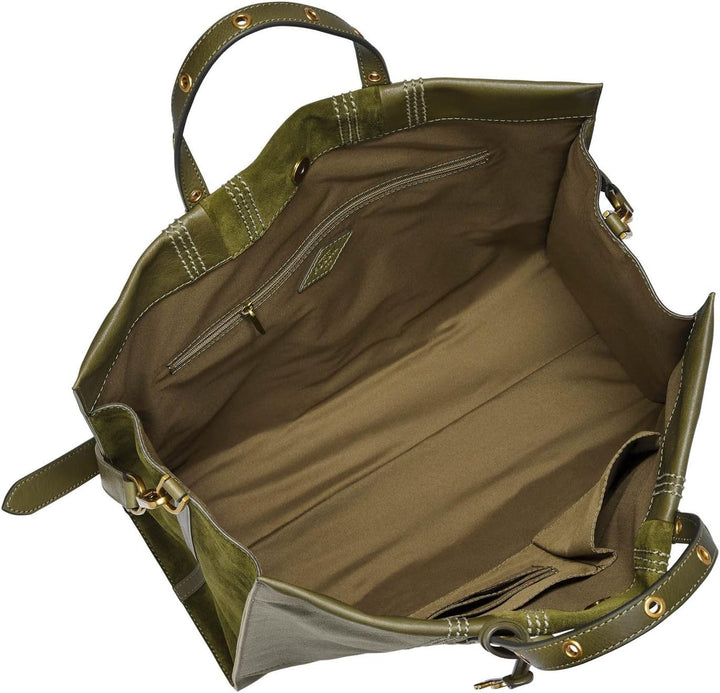 Fossil Carmen Tote Green Moss