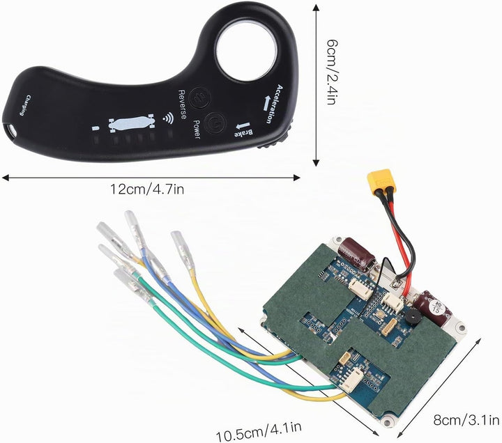 MechKit Elektrisches Skateboard Controller ESC Fernbedienung Kit, 36V 430W 12A Elektrisch Longboard