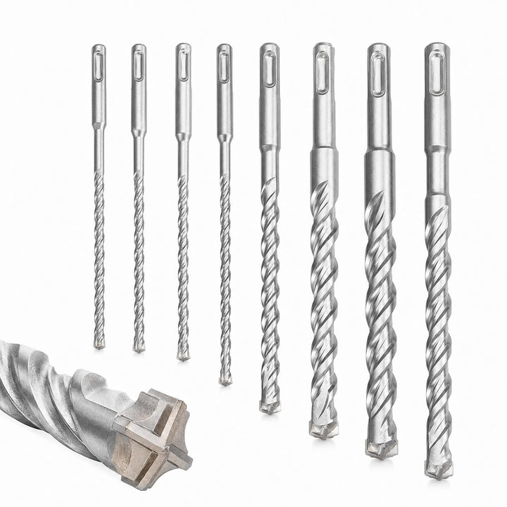STARVAST SDS Plus Bohrer Set für Beton [8tlg - Ø6-16 & 210mm lang] 4 Schneiden - Langlebige Betonboh