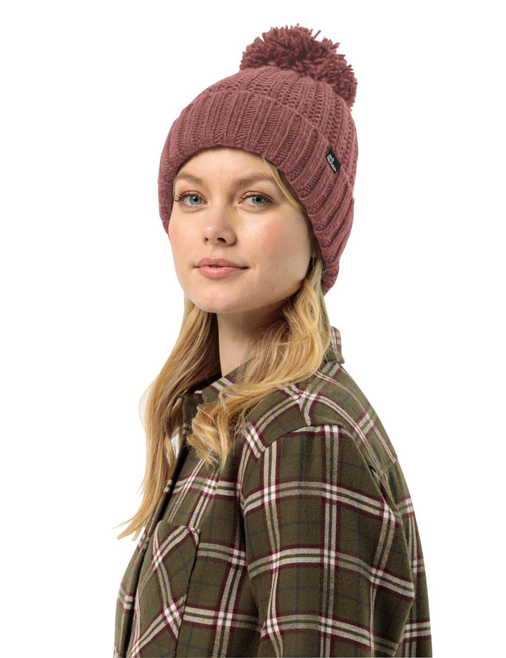 Jack Wolfskin Damen Highloft Knit W Beanie-Mütze, afterglow