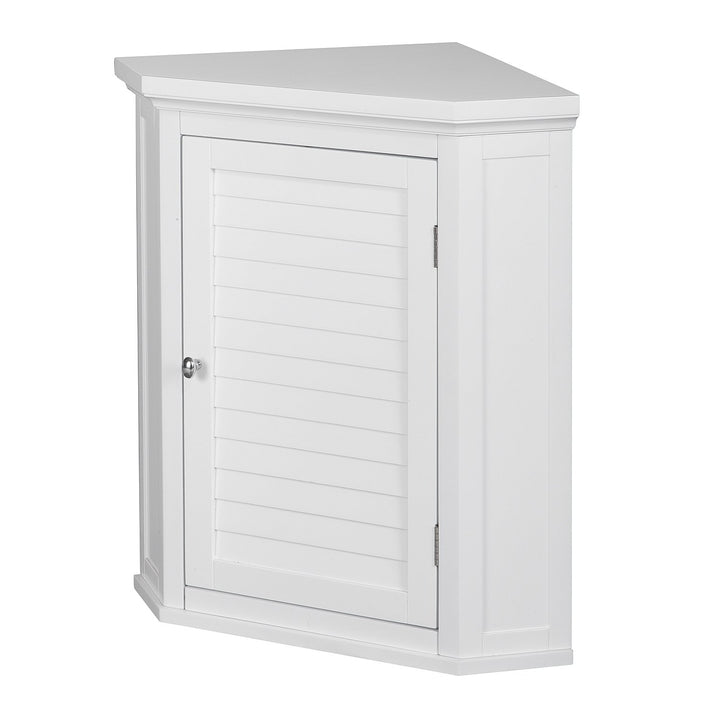Badschrank Badmöbel Eckschrank Badezimmer Holzschrank Weiss Teamson ELG-587