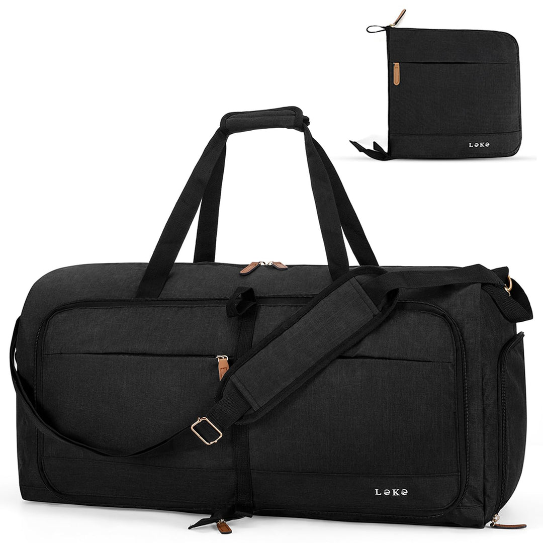 Lekesky Faltbare Reisetasche Weekender mit Schuhfach, 60L Reisetasche Sporttasche Kliniktasche Krank
