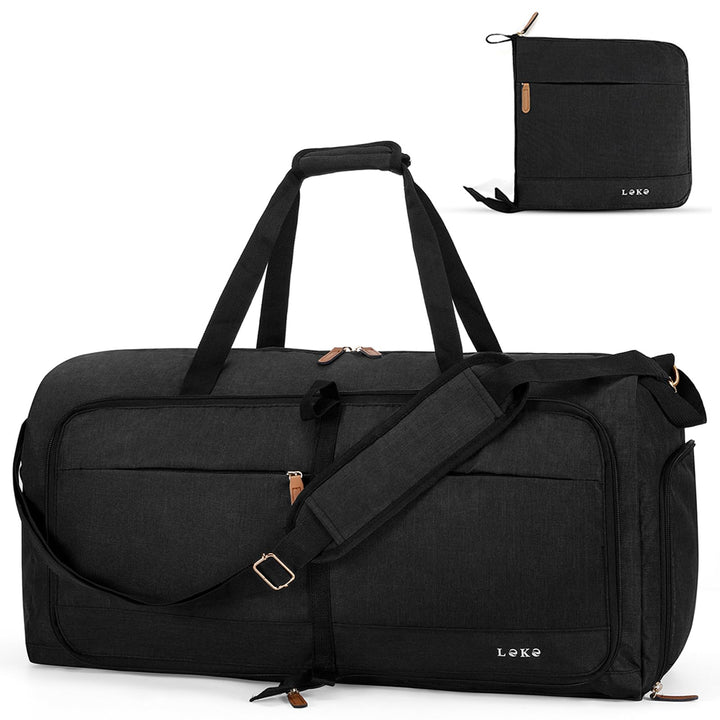 Lekesky Faltbare Reisetasche Weekender mit Schuhfach, 60L Reisetasche Sporttasche Kliniktasche Krank