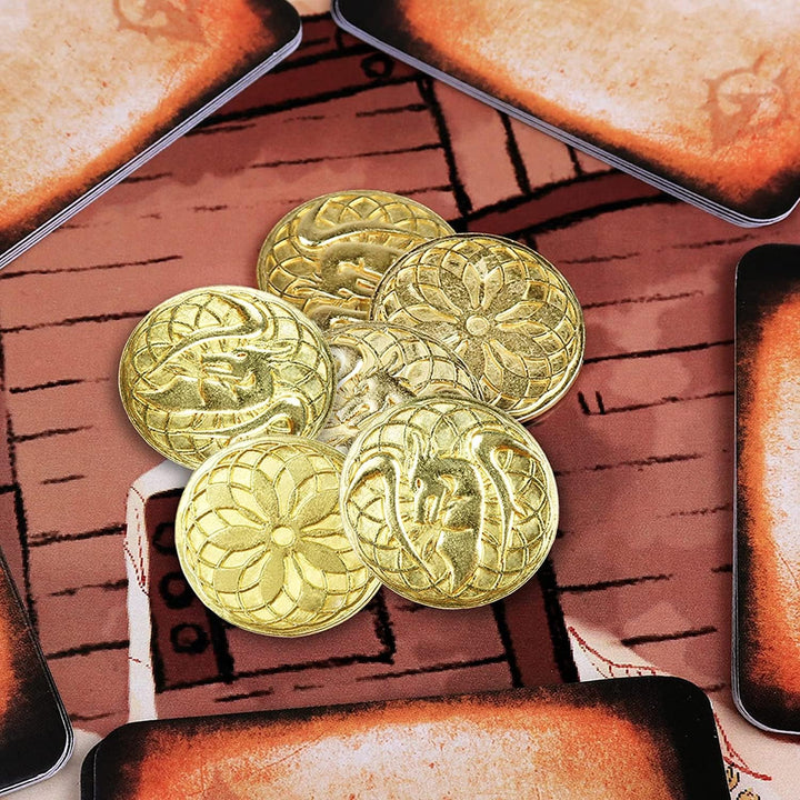 Byhoo, Fantasy-Set mit DND-Metallmünzen und Ledertasche, der neuartige Spielmarkenschatz für Brettsp