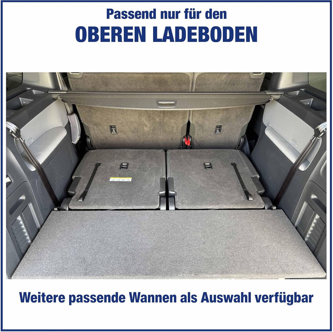 ELMASLINE 3D Gummi Kofferraumwanne Set für VW ID.Buzz 2022-2025 (oberer Ladeboden) für Flexboard | Z