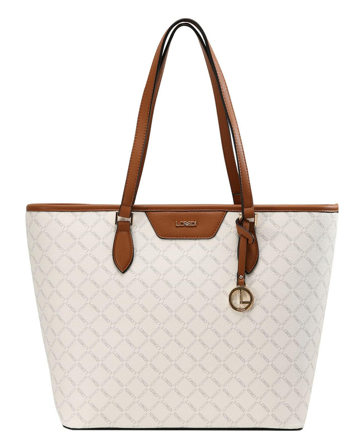 L.CREDI Handtasche Filiberta mit Label-Applikationen