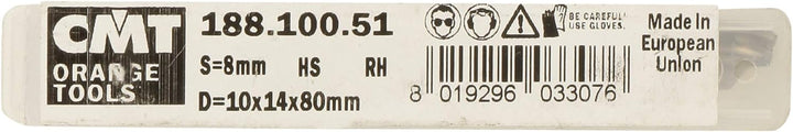 CMT Orange Tools 188.081.51 – Erdbeere helicoid. Z1 pos. HSS für Alu/PVC d 8 x 40 x 100 S 8 DX