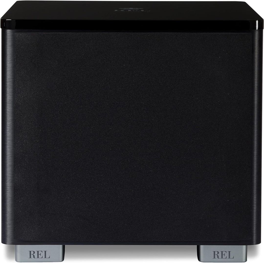 REL Acoustics HT/1205 MKII Subwoofer, kompatibel mit HT-Air Wireless, Composite Schwarz Granulat Lin