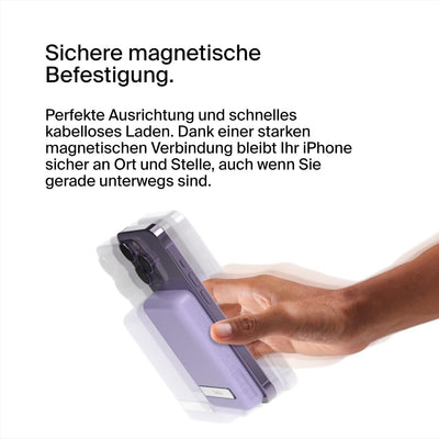 Belkin magnetische 5000-mAh-Powerbank, externer Handy-Akku, kompatibel mit MagSafe, mit Passthrough-