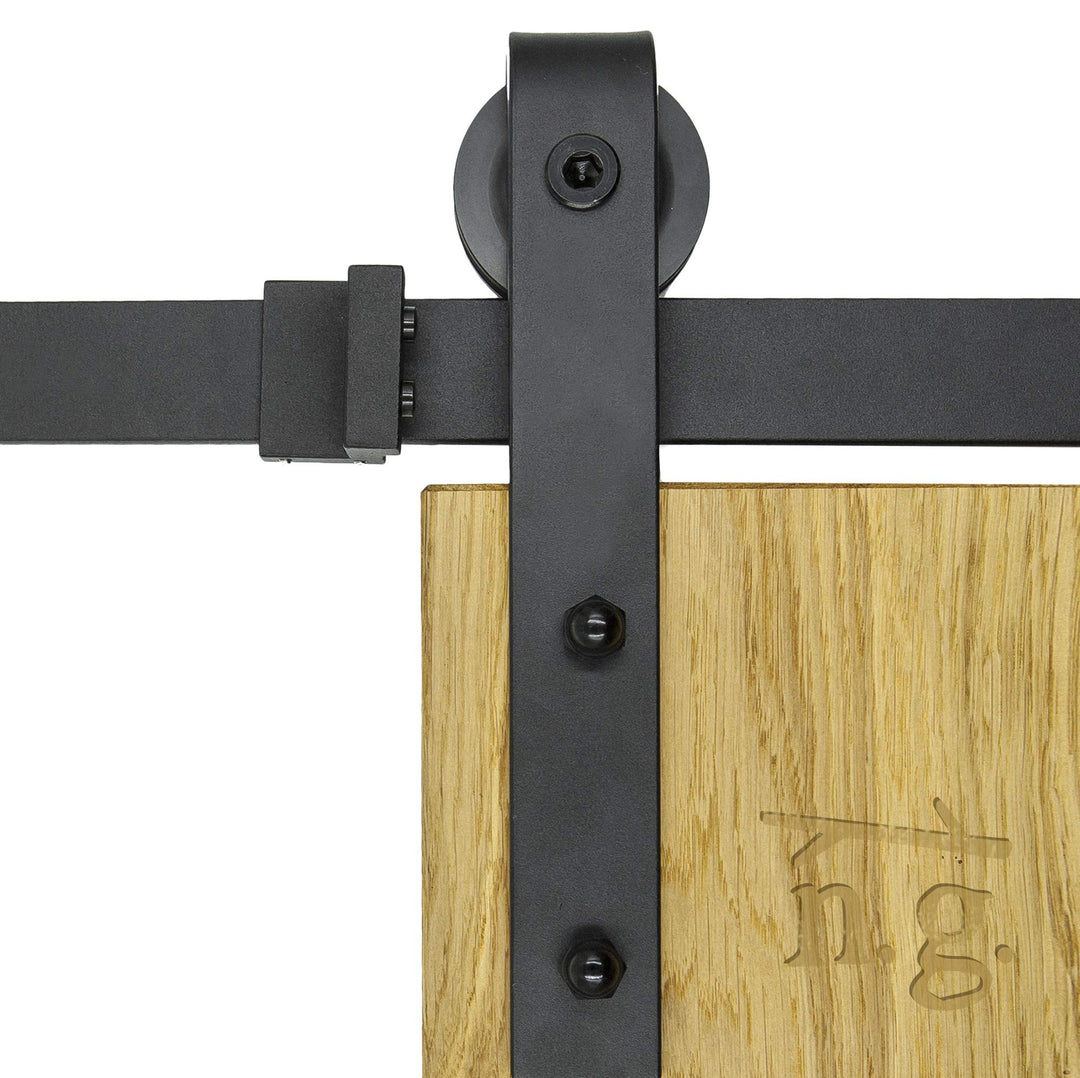 1x Natural Goods Berlin SCHIEBETÜRSYSTEM mehrere Modelle, Schwarz pulverbeschichtet, 2m, Scheunentor