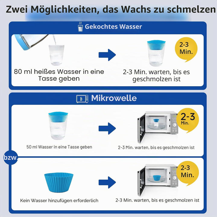 Nasenwachs-Set für Männer, Ohrhaarentfernung mit 50 g Wachsbohnen, 30 Applikatoren, 10 Schnurrbart-S