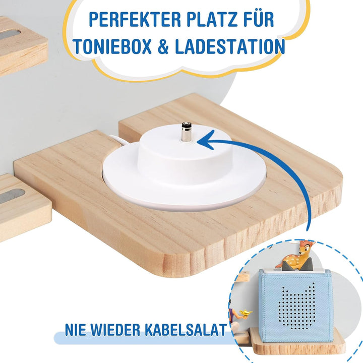Todeco Tonie-Regal für Toniebox Hörfiguren, Magnetische Aufbewahrung für 20-25 Tonie, Perfekte Tonie