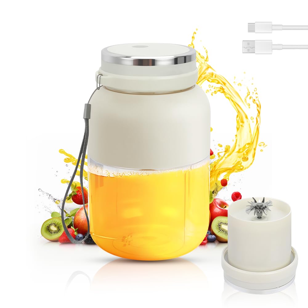 Ubdrud Mixer Smoothie Maker, 1300ml Mini Tragbarer Blender, Entsafterbecher Mixer für Smoothies und