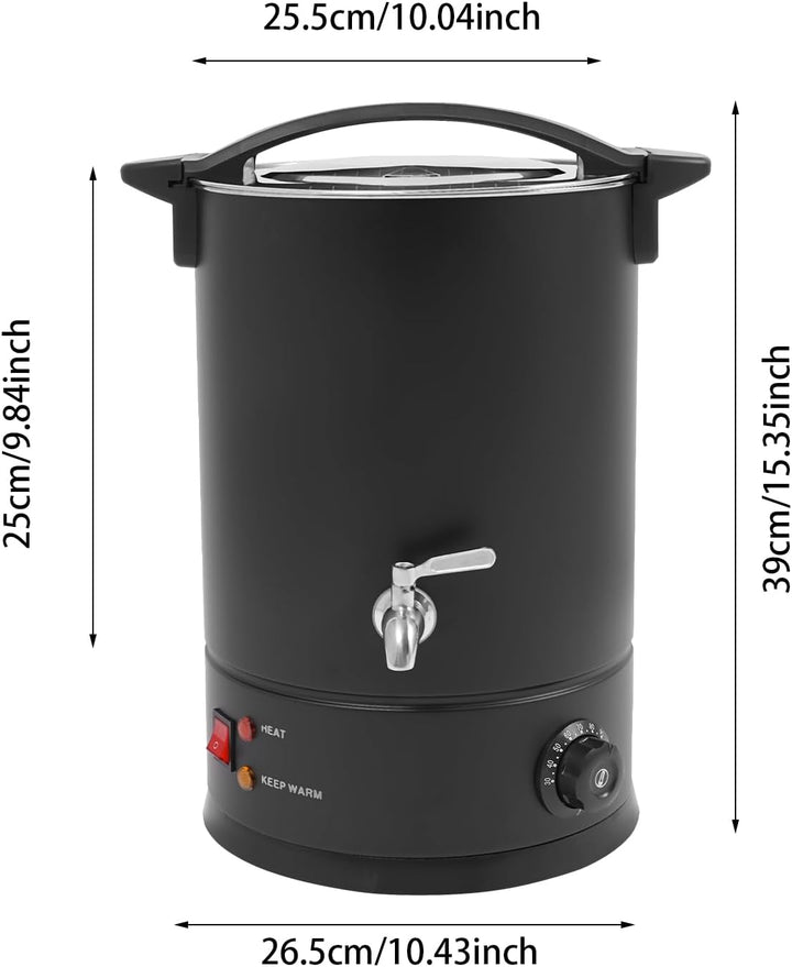 Madelynn Wachsschmelzer 1800W Wachsschmelzgerät 12L Elektrisch Wachsschmelztopf 30–110°C Kerzenwachs