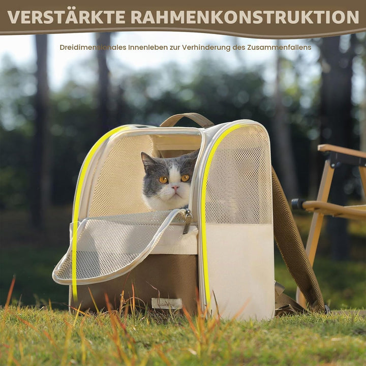 HundeRucksack und KatzenRucksack verschleissfestes bis 10kg - Haustier Rucksack mit Netzfenster für