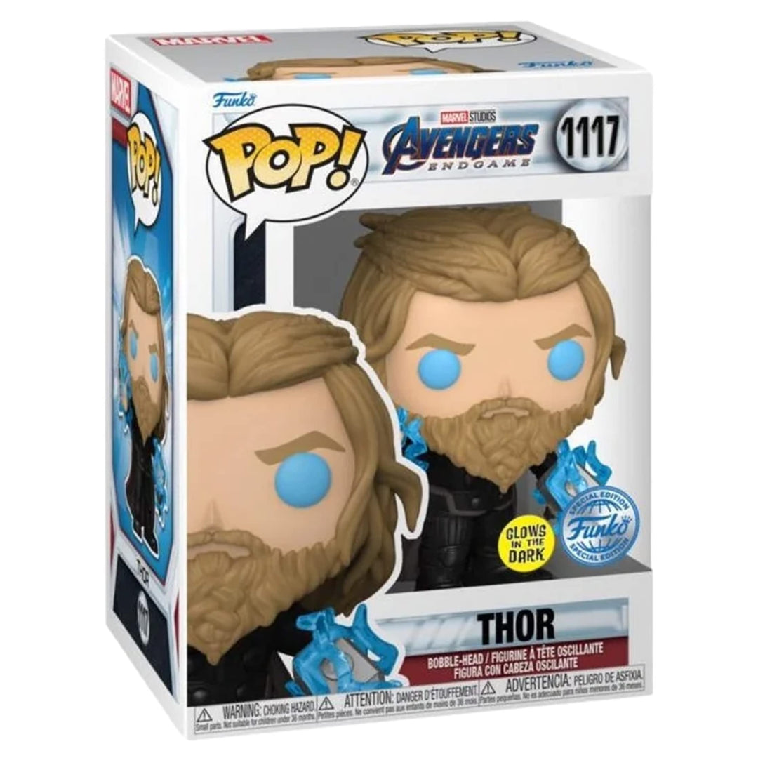 pop Funko Marvel Avengers Endgame - Thor* (with Thunder) (Glows in The Dark) (Special Edition) #1117