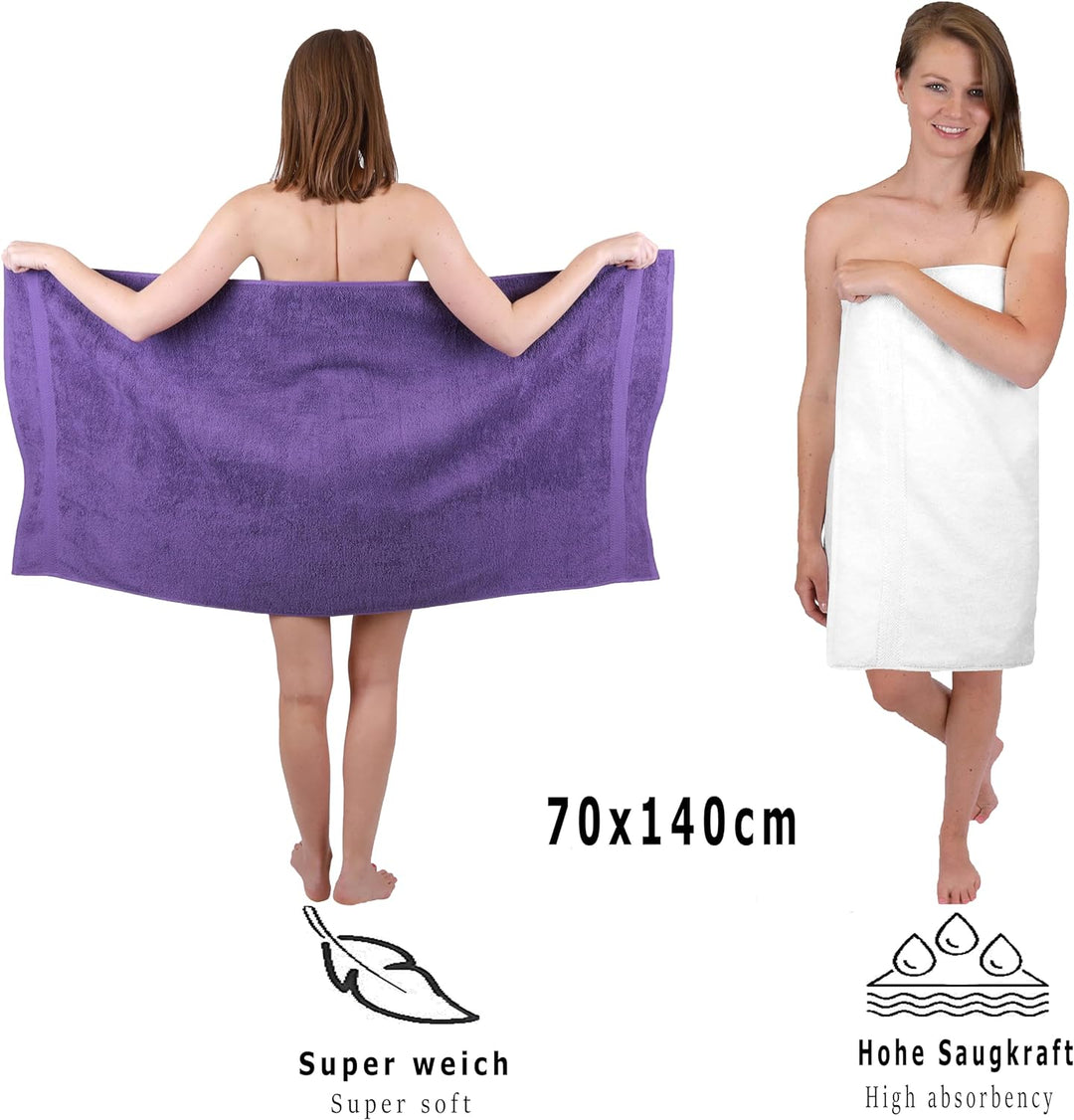 Betz 10-TLG. Handtuch-Set Premium 100% Baumwolle 2 Duschtücher 4 Handtücher 2 Gästetücher 2 Waschhan