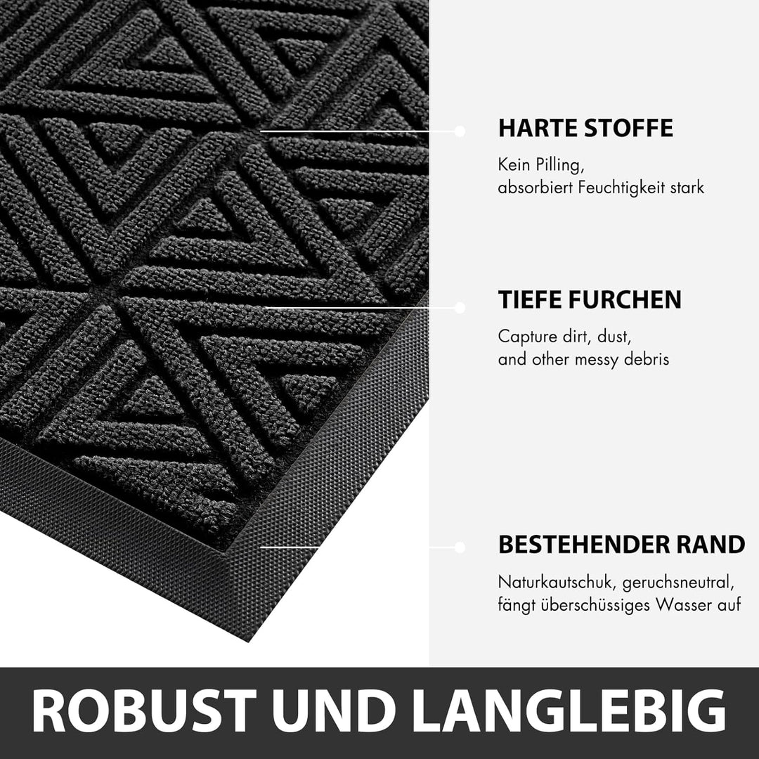 Yimobra Fussmatte für den Aussenbereich, strapazierfähige und langlebige Eingangsmatte für den Ausse