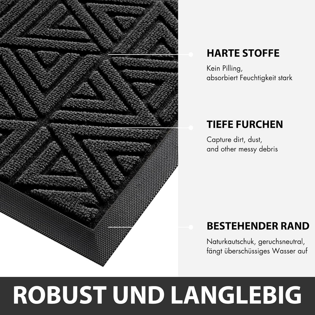 Yimobra Fussmatte für den Aussenbereich, strapazierfähige und langlebige Eingangsmatte für den Ausse