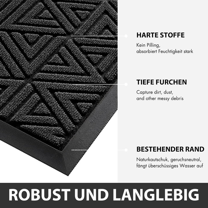 Yimobra Fussmatte für den Aussenbereich, strapazierfähige und langlebige Eingangsmatte für den Ausse