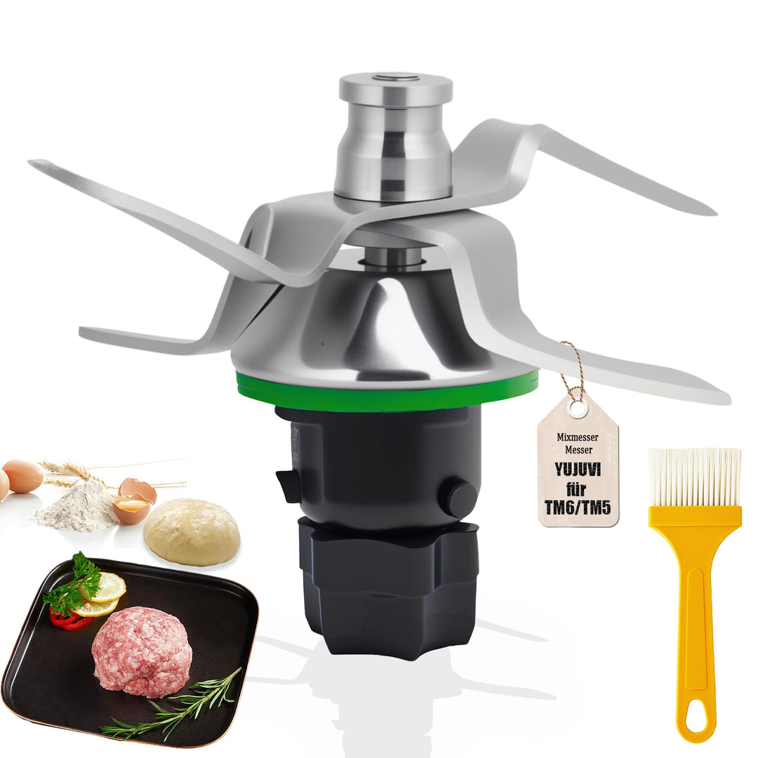 YUJUVI Messer für Vorwerk Thermomix TM5 TM6 Thеrmomix TM5 und TM6 Ersatzmesser aus Edelstahl Mixmess