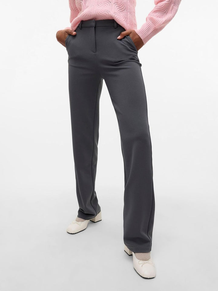 VERO Moda Damen Hose Vmzamira Mr Slim Straight Pant Ga Noos 34W / 34L Grey Pinstripe, 34W / 34L Grey